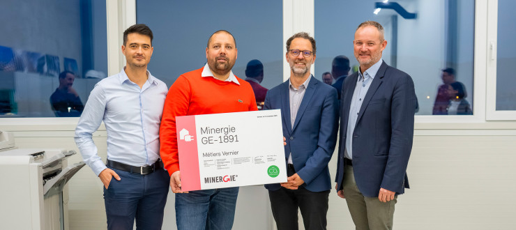 Remise du certificat Minergie pour le site industriel des Métiers à Vernier